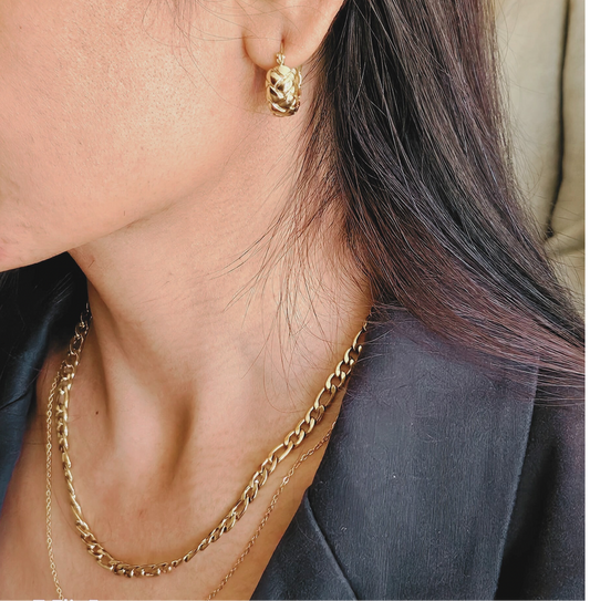 18K gold plated Stainless steel necklace, Intensity - Stylo Hub