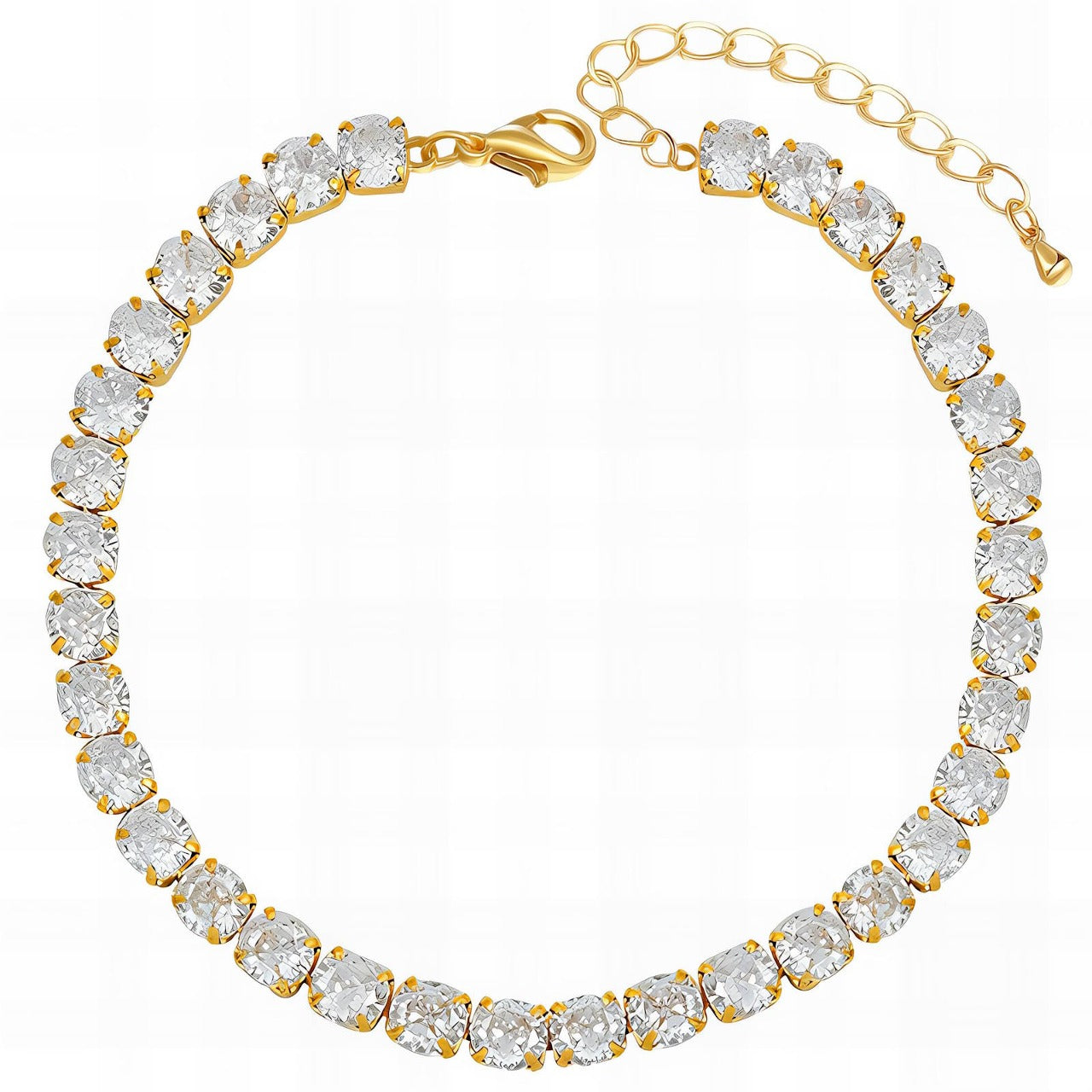 18K gold plated Stainless steel "Tennis" bracelet, Intensity