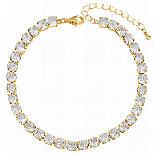 18K gold plated Stainless steel "Tennis" bracelet, Intensity