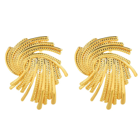 18K gold plated Stainless steel earrings, Intensity